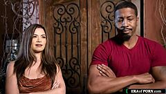 Busty milf initiates a steamy threesome with her lesbian latina girlfriend and black boyfriend