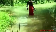 Ebony african wife fucks her pastor during water baptism in close up creampie doggystyle with monster big cock