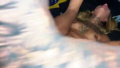 petite latina blonde takes first anal with rough doggy and natural tits in bold quickie session