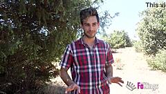 Nasty picnic with Sofia Santan fucking in woods