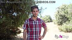 Nasty picnic with Sofia Santan fucking in woods