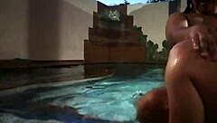 hot brazilian amateur couple gets wild with mature lady in florida pool encounter