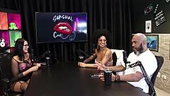 Brazilian beauty has wild desires for sex in elevator during dp session with sheer lingerie