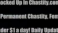 femdom locks your dick in chastity cage for pov humiliation and jerking control