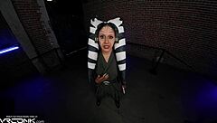 VR Conk Ahsoka blows and rides Anakin's huge cock in cosplay parody