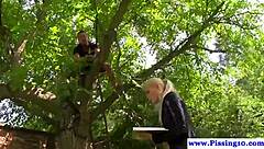 i feel so thrilled as this beauty gets doggystyle banged and then pissed on