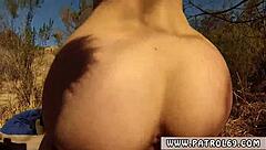 Big tit blonde police and four cops, officer of patrol agrees to help!