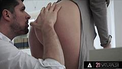 Natural beauty Ivi Rein enjoys passionate anal fingering and ass to mouth with cumshot finish