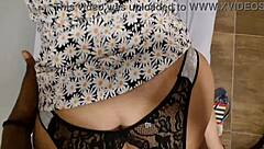 Husband watches real teacher moaning with 18yo black student in mmf threesome