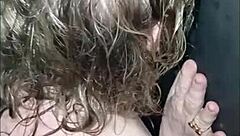 in a seductive session, french femdom explores gloryhole and bondage with her slave