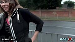 Horny Skinny Leyla Flashing In Public