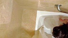 Oh man, I caught my curly latina stepsister masturbating in the bathroom with toys, makin' her tight pussy squirt all over... wait, what?