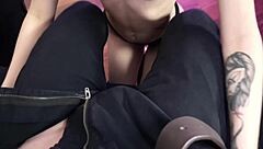 I got a tattooed Asian girl on my huge cock. She moaned in orgasm during passionate sloppy blowjob and wet pussy fucking as the pretty brunette student slapped and came hard.