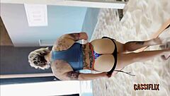 left beach tennis for hot serbian threesome riding and doggystyle with blonde milf amateurs