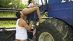 Farmer fucks my cute 18+ ass in the ranch field