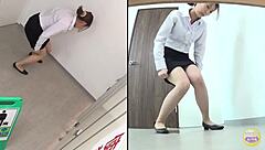 Hey, watch this Japanese girl wetting herself in bathroom!