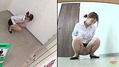 Hey, watch this Japanese girl wetting herself in bathroom!