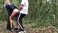 Passerby Roughly Fucked A Milf Peeing In The Bushes With Monster Cock Cumshot