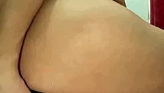 the prostitute stretches her ass with eggplant and bottle until she cums without limits