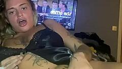 Are you ready for this horny goth teen 18+ in solo anal masturbation with big tits?