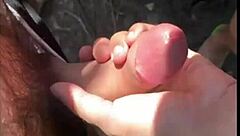 Hey, I hooked up with this unknown Brazilian guy masturbating on the trail for free anal fun.