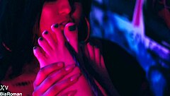 Horny Redhead And Brunette Engage In Foot Tickling Fetish With Deepthroat And Gagging