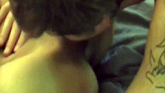 Amateur Asian beauty Jade with big tits gets her pussy intensely penetrated by interracial guy.