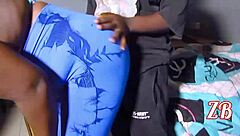 My workout session finally turns into an intense lesbian strap-on experience.