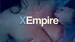 Busty blonde and brunette engage in hot scissoring