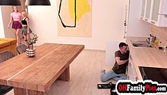 Young women Ivi Rein and Rika Fane ride big dick after double blowjob