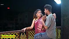 Unmarried Indian couple's rough creampie wedding night fuck