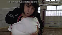 japan's huge titted volleyball girl's secret practice footage 4