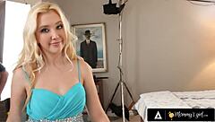 Hot blonde babe indulges dirty fingering with stacked MILF