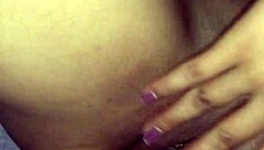 big dildo rams deep into tight latina pussy