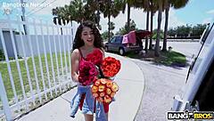 brunette latina flower girl fucked creampie style