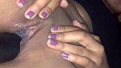 big dildo rams deep into tight latina pussy