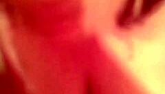 chubby wife kneels naked for hot cum on big tits tub