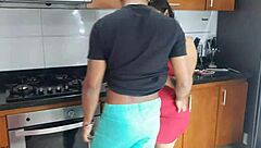 huge ass latina milf heats up watching horny amateur blowjob