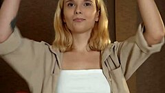 hey blonde, no panties in drawing class today?