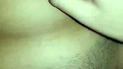 Huge Cumshot Explodes Over Hairy Asian Pussy Belly!