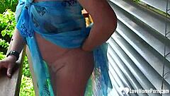 Busty Milf's Pussy Peek