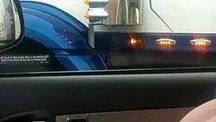 aussiefox teases truckers with her big aussie tits