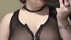 chubby babe's dildo sucking titty fuck compilation huge tits