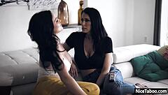 Krissy Lynn lesbians share guys big cock kissing hot