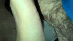 pregnant latina wife sucks stepbro cock and takes cum on lactating tits closeup