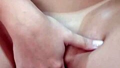 hubby plugs my ass while fucking pussy then fills it with cum