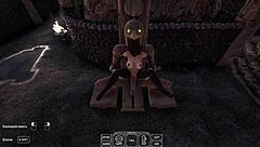 Lara's butt ravished by cave statue hentai ecstasy