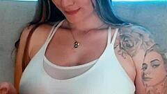 tattooed babe loses it all wild and crazy 😜🔥💦