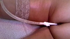 Chubby Slave Endures Glycerin Suppository And 3 Liters Enema Fisting