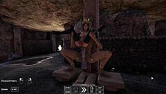 Lara's butt ravished by cave statue hentai ecstasy